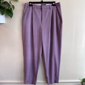 Banana Republic Pink Striped Ankle Pants